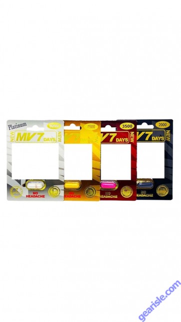 MV7 Pack 4 Capsules Platinum Gold Red Black Pill