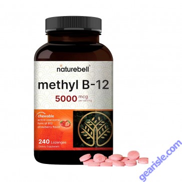 Front view of NatureBell Vitamin B12 Lozenges bottle