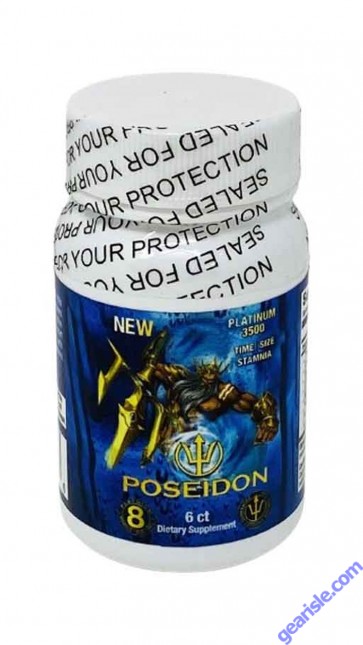 New Poseidon Platinum Blue 3500mg Male Supplement 6 Pills Per Bottle