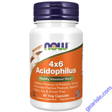 NOW Foods Acidophilus 4x6 60 Veg Capsules
