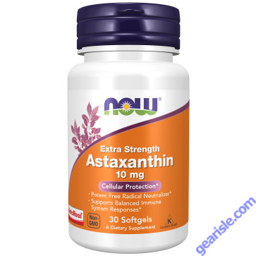 NOW Foods Astaxanthin Extra Strength 10mg 30 Softgels