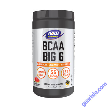 NOW Foods BCAA Big 6 Powder Watermelon Flavor 600g