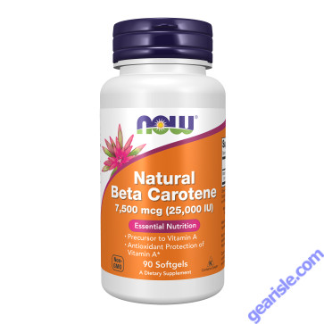 NOW Foods Beta Carotene Natural 7500mcg 90 Softgels