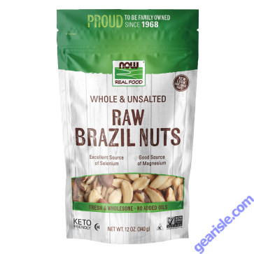 NOW Foods Brazil Nuts Raw Whole & Unsalted 12 oz.