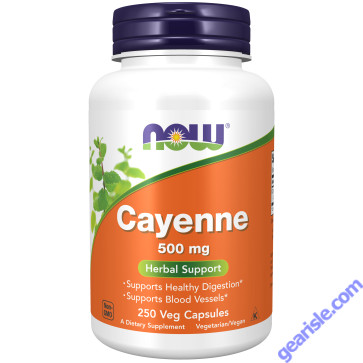 NOW Foods Cayenne 500mg 250 Veg Capsules