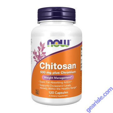 NOW Foods Chitosan 500mg plus Chromium 120 Capsules