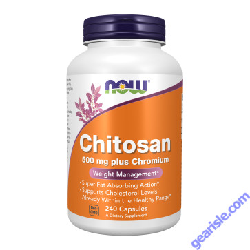 NOW Foods Chitosan 500mg plus Chromium 240 Veg Capsules