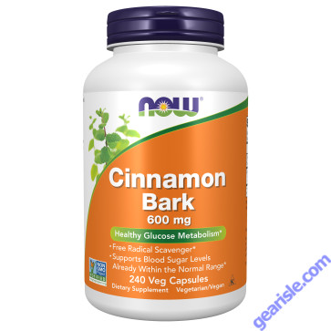 NOW Foods Cinnamon Bark 600mg 240 Veg Capsules