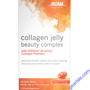 NOW Foods Collagen Jelly Beauty Complex Sweet Orange 10 Jelly Sticks