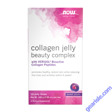 NOW Foods Collagen Jelly Beauty Complex Sweet Plum 10 Jelly Sticks