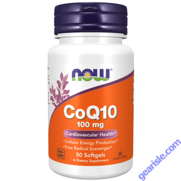 NOW Foods CoQ10 Ubiquinone 100mg 50 Softgels