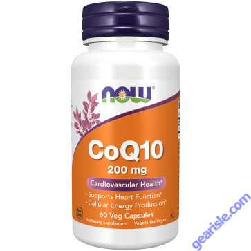 NOW Foods CoQ10 Ubiquinone 200mg 60 Veg Capsules
