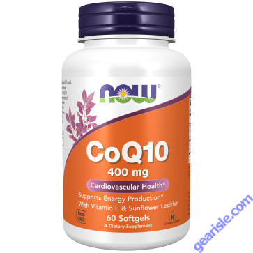 NOW Foods CoQ10 Ubiquinone 400mg 60 Softgels