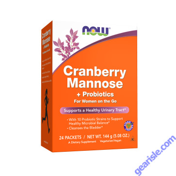 NOW Foods Cranberry Mannose + Probiotics 24 Packets per Box