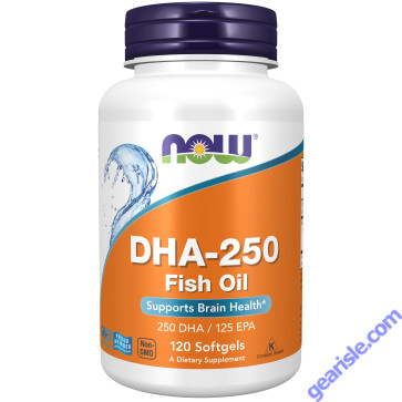NOW Foods DHA-250 Fish Oil 120 Softgels