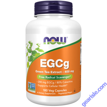NOW Foods EGCg Green Tea Extract 400mg 180 Veg Capsules