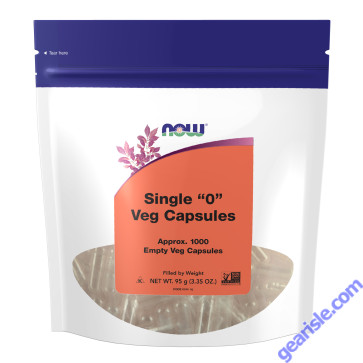NOW Foods Empty Capsules Vegetarian Single 0" 1000 Veg Capsules"