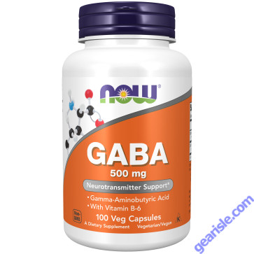 NOW Foods GABA 500mg + B-6 100 Veg Capsules