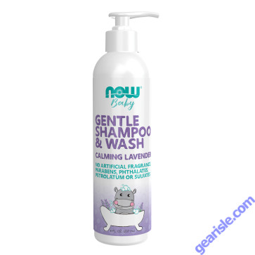 NOW Foods Gentle Baby Shampoo & Wash Calming Lavender 8 fl oz