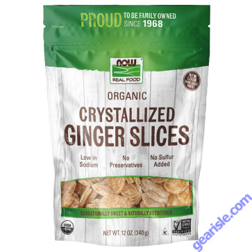NOW Foods Ginger Slices Crystallized & Organic 12 oz.