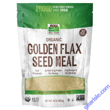 NOW Foods Golden Flax Seed Meal Organic 22 oz.