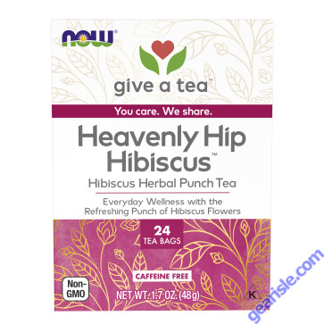 NOW Foods Heavenly Hip Hibiscus 24 Tea Bags