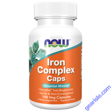 NOW Foods Iron Complex Caps 100 Veg Capsules