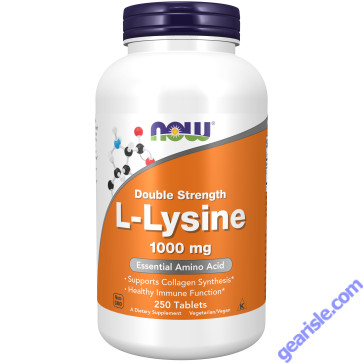 NOW Foods L-Lysine Double Strength 1000mg 250 Tablets
