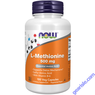 NOW Foods L-Methionine 500mg 100 Veg Capsules
