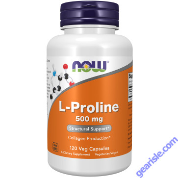 NOW Foods L-Proline 500mg 120 Veg Capsules