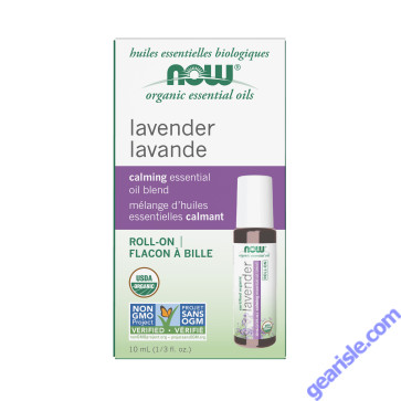 NOW Foods Lavender Essential Oil Blend Organic Roll-On 10mL