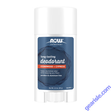 NOW Foods Long-Lasting Deodorant Stick Cedarwood + Cypress 2.2 oz.