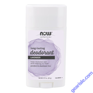 NOW Foods Long-Lasting Deodorant Stick Lavender 2.2 oz.
