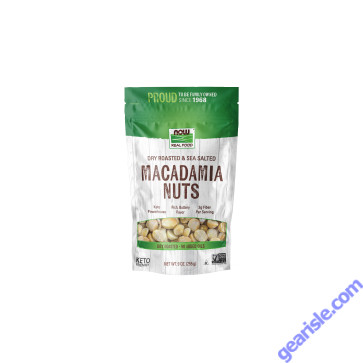 NOW Foods Macadamia Nuts Dry Roasted & Salted 9 oz