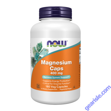 NOW Foods Magnesium 400mg 180 Veg Capsules