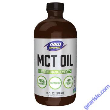 NOW Foods MCT Oil Liquid in Glass Bottle 16 fl oz