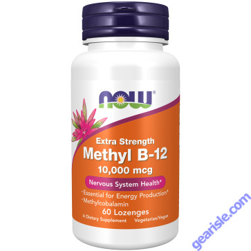 NOW Foods Methyl B-12 Extra Strength 10000mcg 60 Lozenges