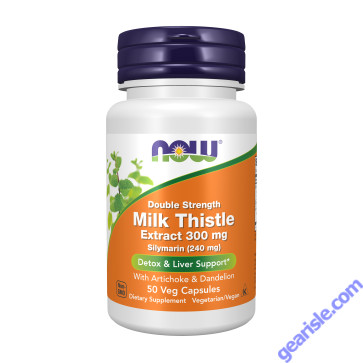NOW Foods Milk Thistle Double Strength 300mg 50 Veg Capsules