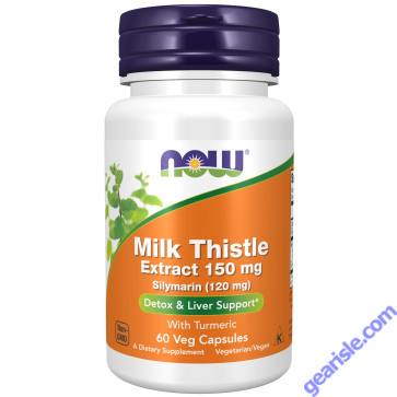 NOW Foods Milk Thistle Extract 150mg Silymarin 120mg 60 Veg Caps