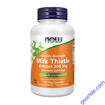 NOW Foods Milk Thistle Extract Double Strength 300mg 100 Veg Caps
