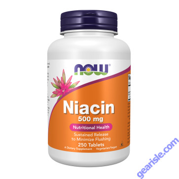 NOW Foods Niacin Vitamin B3 500mg 250 Tablets