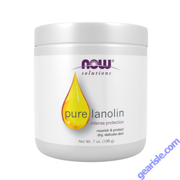 NOW Foods Pure Lanolin Wind and Harsh Environment Skin Protectant Thick Jelly For Rough Dry Skin 7 oz