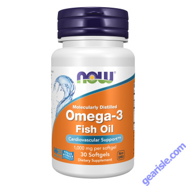 NOW Foods Omega-3 Fish Oil Molecularly Distilled 30 Softgels