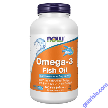 NOW Foods Omega-3 Molecularly Distilled 200 Fish Softgels