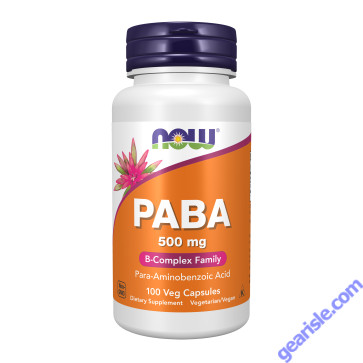 NOW Foods PABA 500mg 100 Veg Capsules