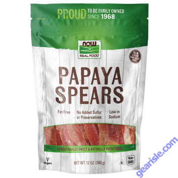 NOW Foods Papaya Spears- 12 oz