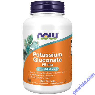 NOW Foods Potassium Gluconate 99mg Vegetarian 250 Tablets