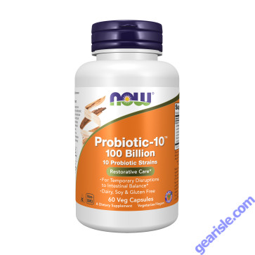 NOW Foods Probiotic-10 100 Billion 60 Veg Capsules