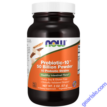 NOW Foods Probiotic-10 50 Billion Powder 2 oz.