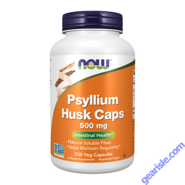 NOW Foods Psyllium Husk Caps 500mg 500 Veg Capsules